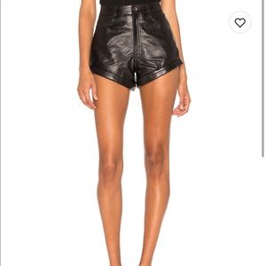 Leather Relaxed Cuff Short